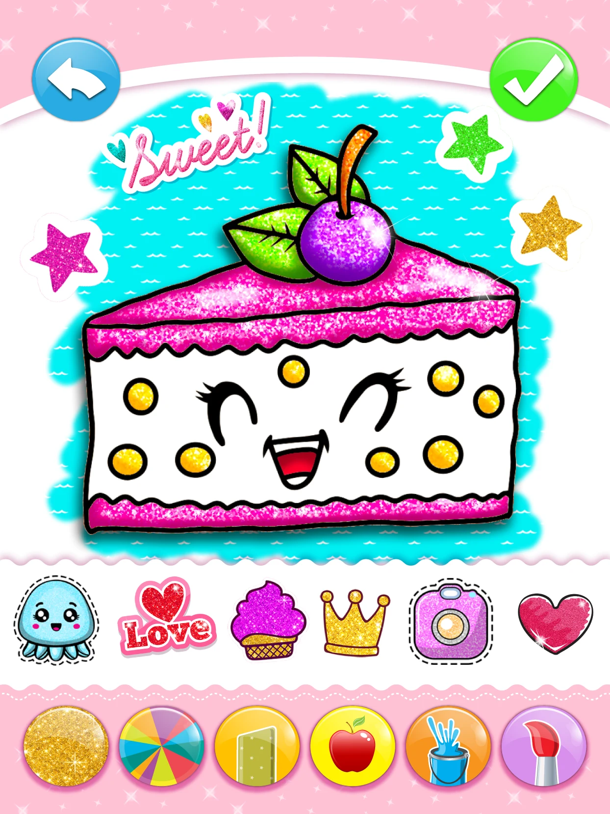 Cupcakes Coloring Book Glitter screenshot