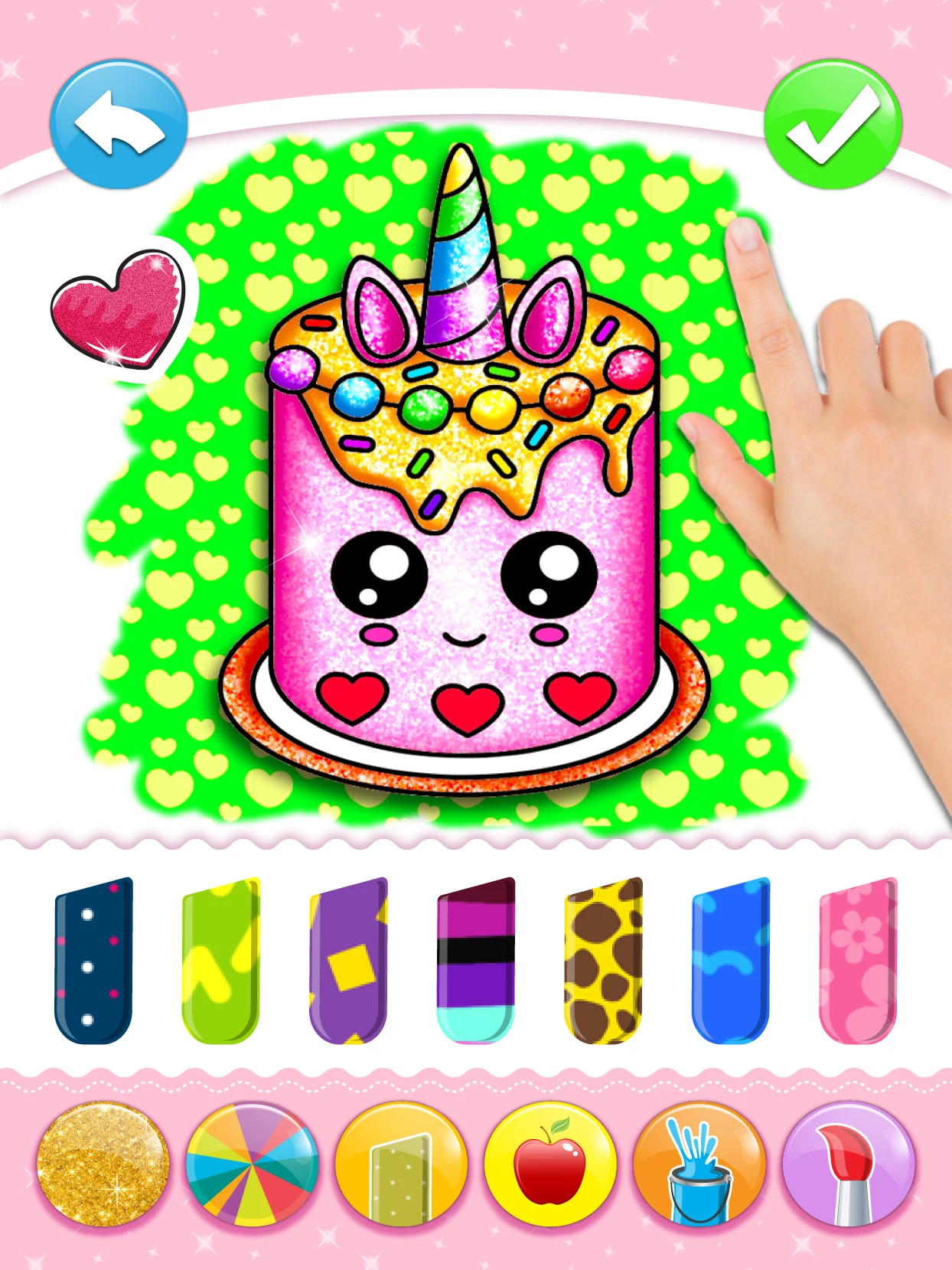 Cupcakes Coloring Book Glitter screenshot
