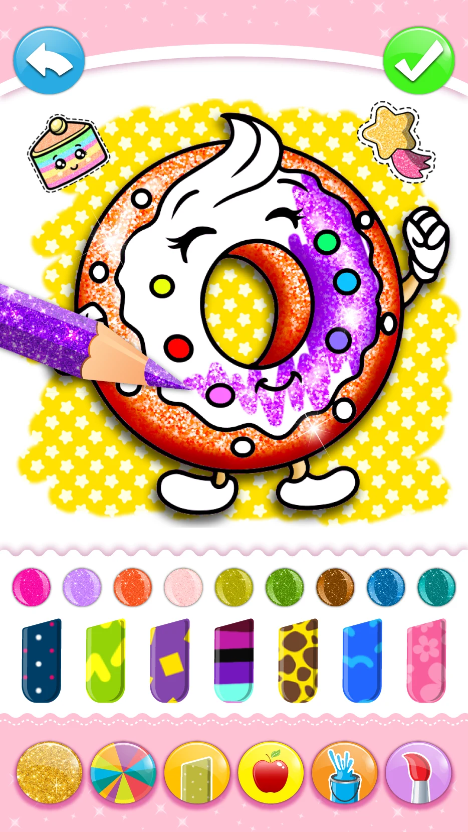 Cupcakes Coloring Book Glitter screenshot