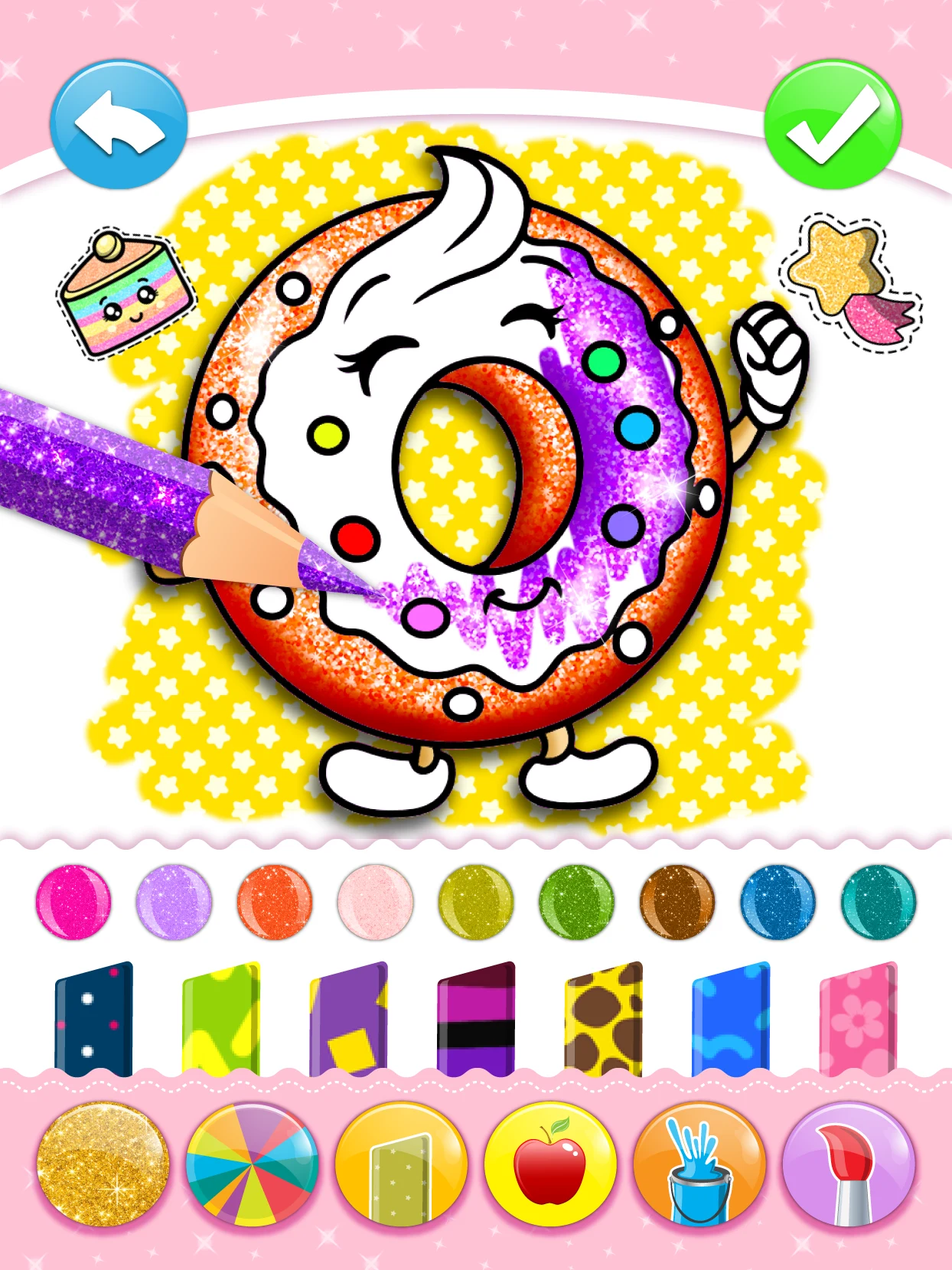 Cupcakes Coloring Book Glitter screenshot