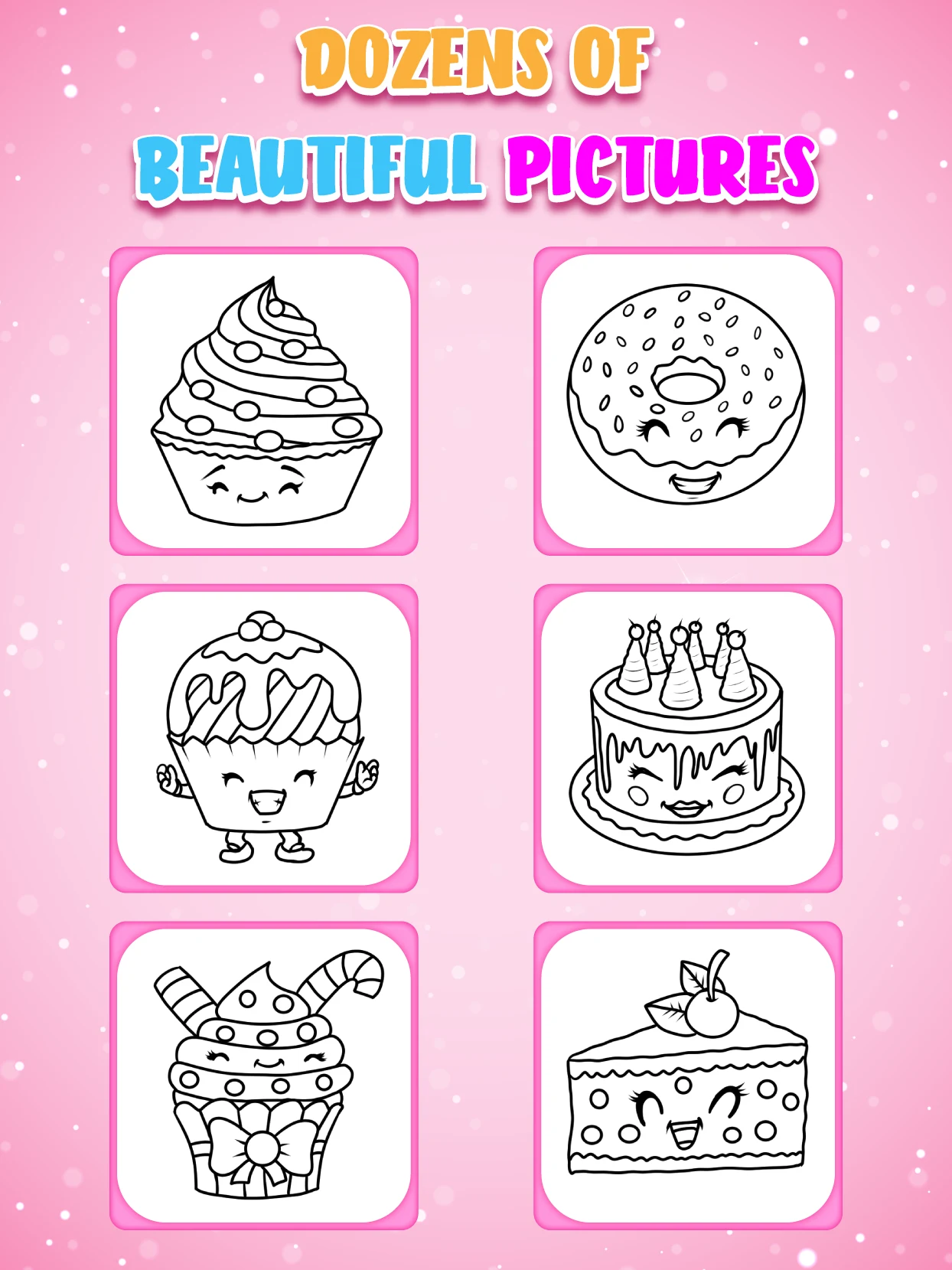 Cupcakes Coloring Book Glitter screenshot